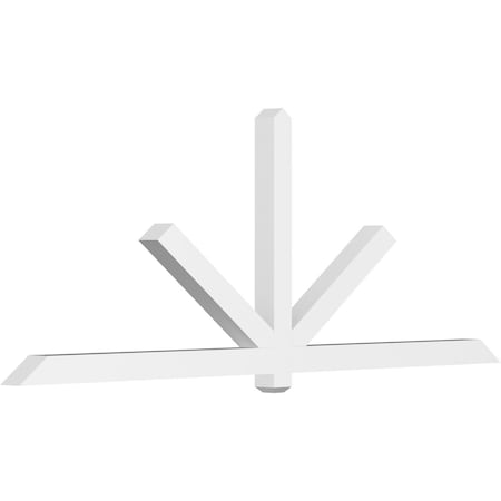 Ekena Millwork Kennewick Architectural Grade PVC Gable Bracket, 108"W x 40 1/2"H x 4"D x 4"F, 9/12 Pitch GBP108X41X0404KEN00